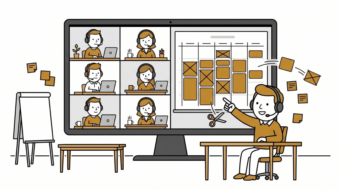 Fewer better video calls illustration
