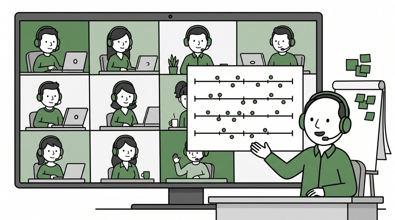 Distributed Team Health Check illustration