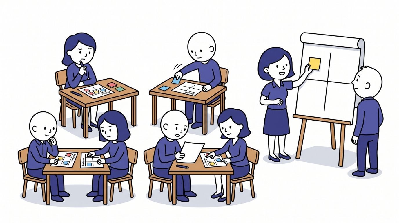 Decision-making under pressure illustration